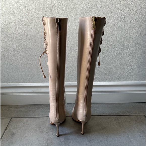Jimmy Choo Leather Boots 38 1/2 8 1/2 - Picture 3 of 16